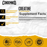 Condemned Labz Creatine Monohydrate Supplement Facts