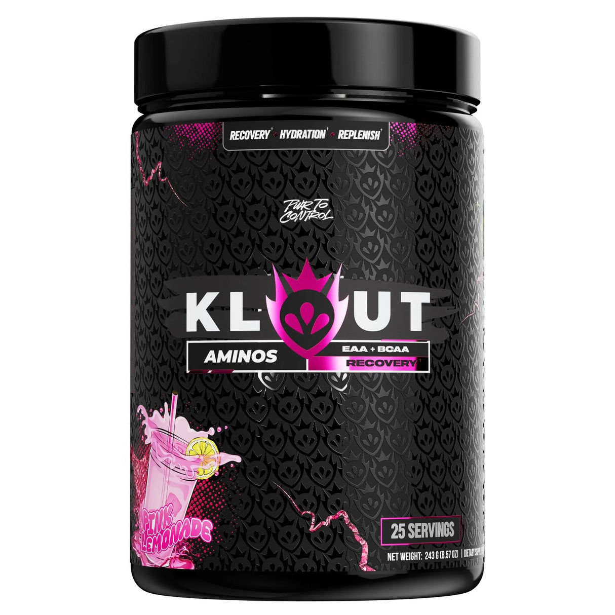 Klout Aminos BCAA + EAA, Pink Lemonade, 25 Servings