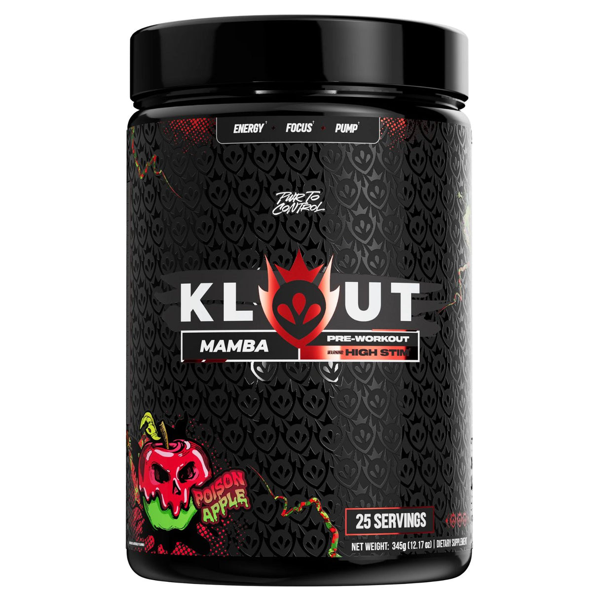 Klout Mamba Pre Workout, Poison Apple, 25 Servings