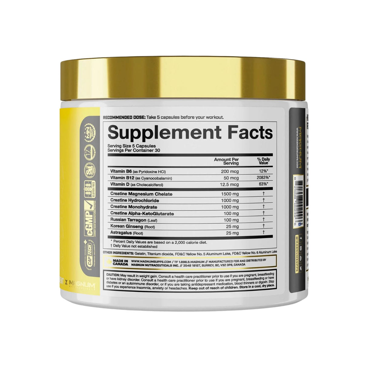 Magnum Nutraceuticals Big C - Supplement Facts