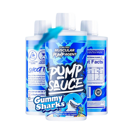 Pump Sauce Stim-Free Pre-Workout, 32 Servings, Gummy Sharks