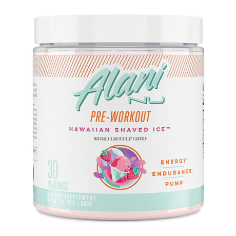 Alani Nu Pre-Workout, Hawaiian Shaved Ice - 30 Servings