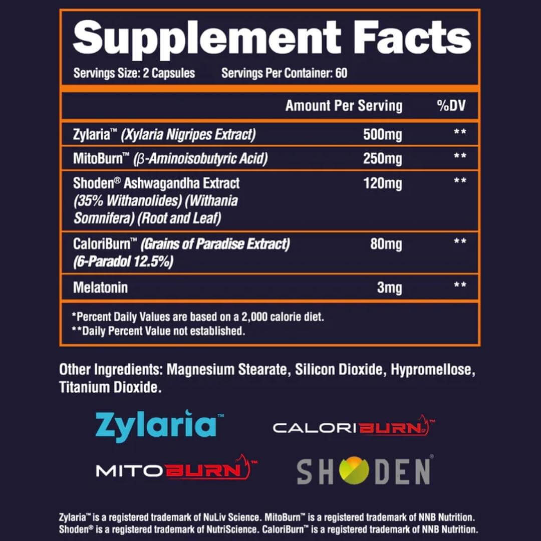 Alpha Lion Night Burn Supplement Facts