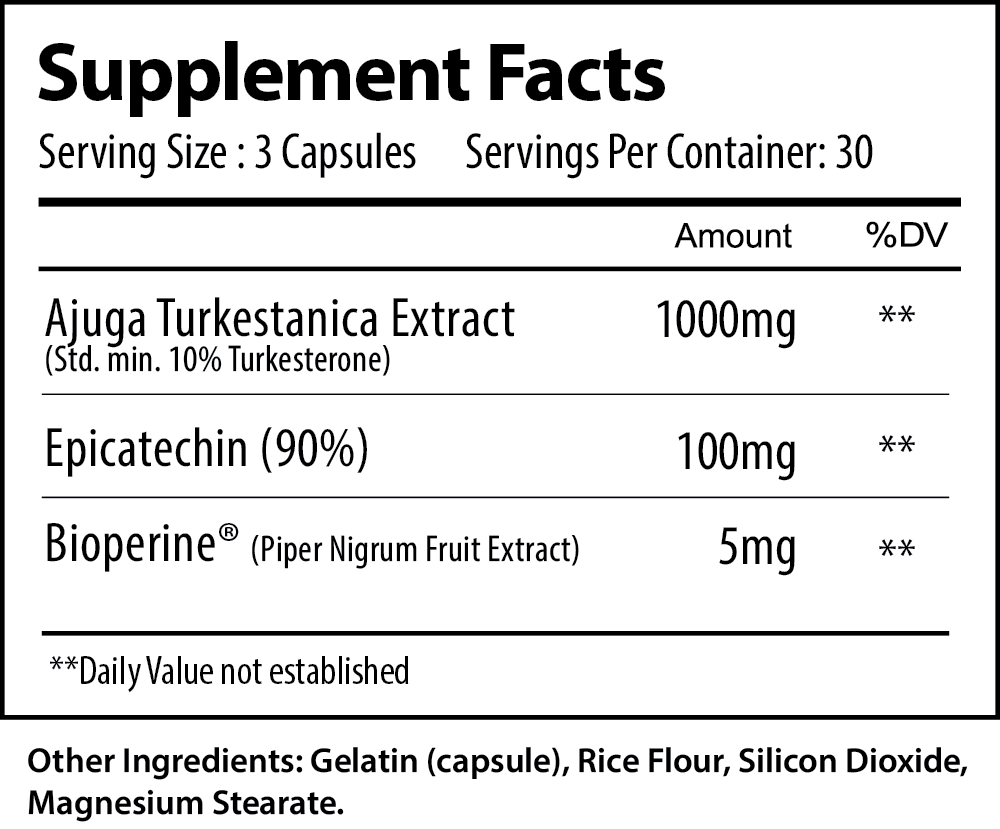 Alpha Supps Alpha Turk Supplement Facts