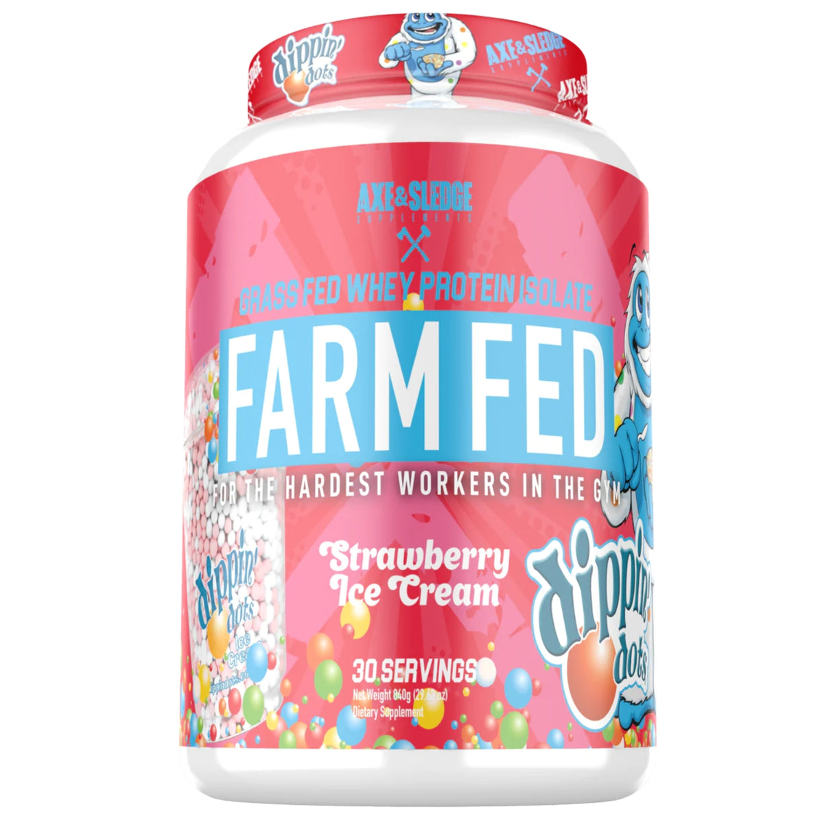 Axe & Sledge Farm Fed 30 Servings - Dippin Dots Strawberry