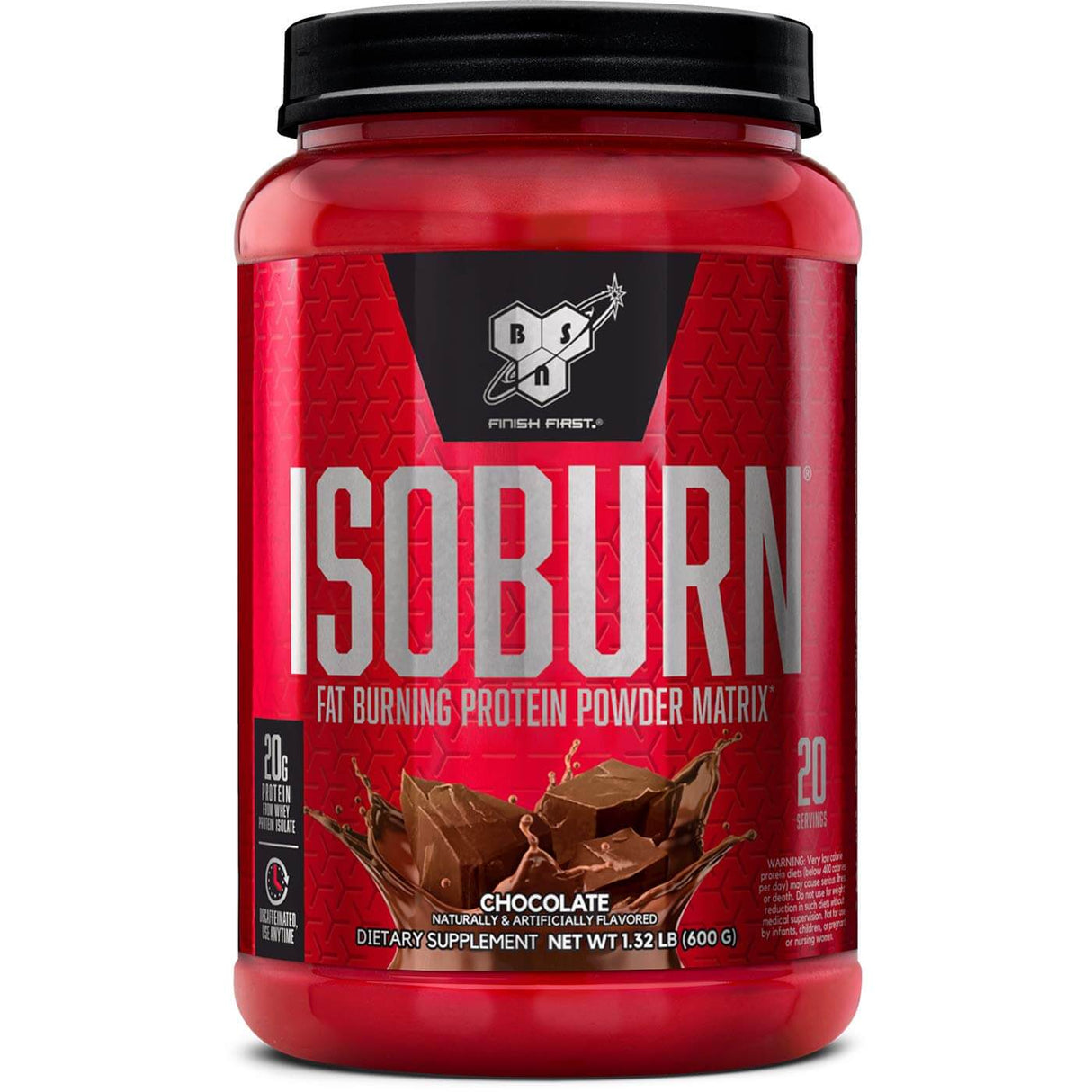 BSN Isoburn Protein Lean Whey Protein Powder, Fat Burner for Weight Loss with L-carnitine - Chocolate