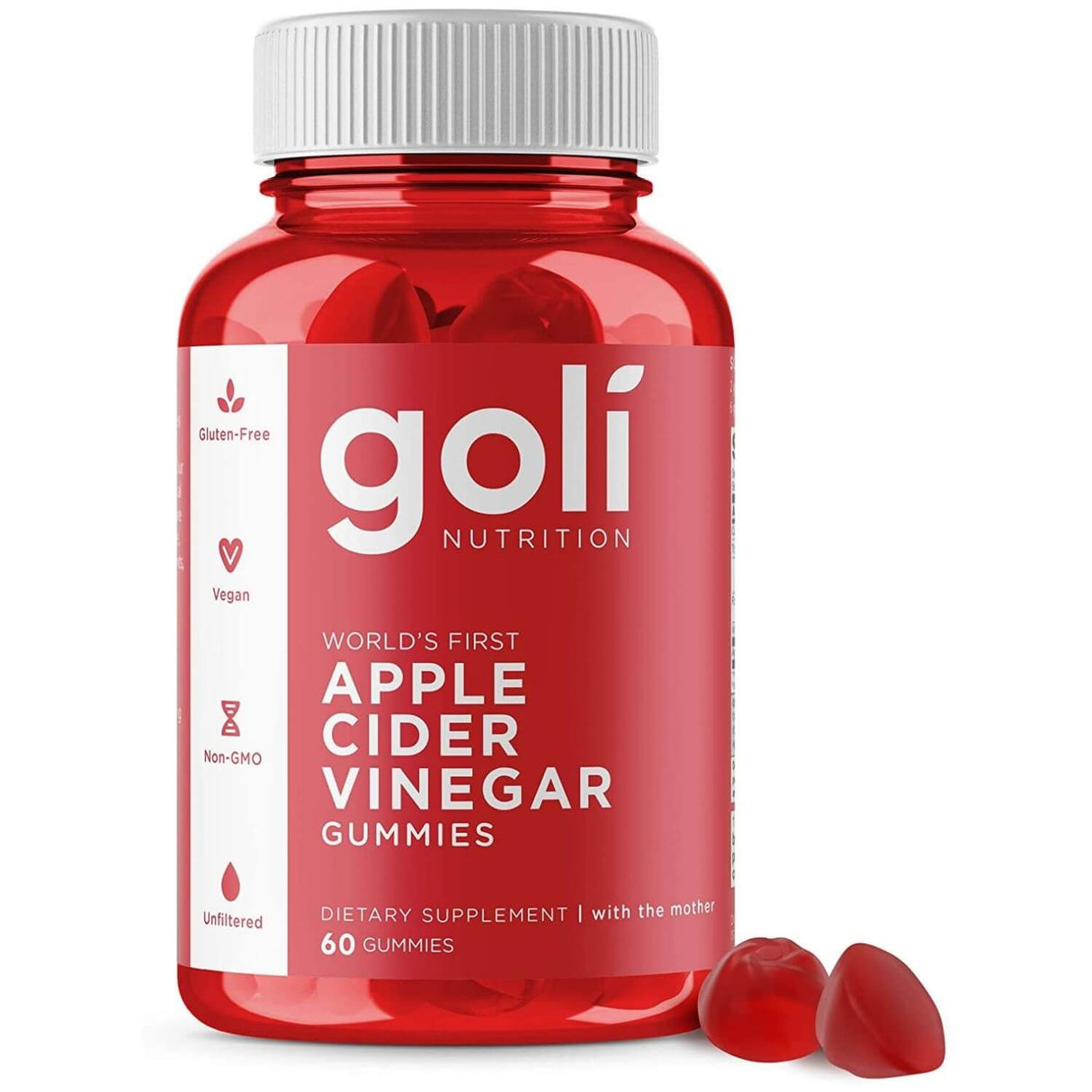 Goli Apple Cider Vinegar Gummies, 60 Gummies