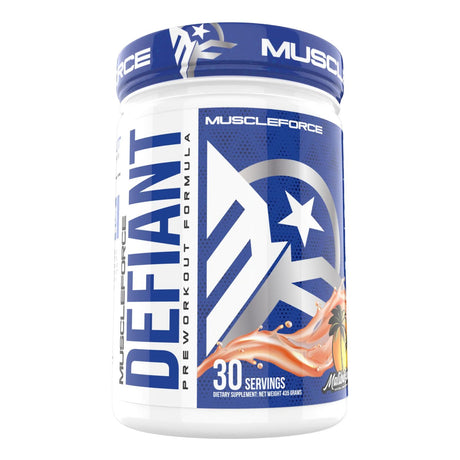 MuscleForce Defiant Pre-Workout, Malibu Sunset 25 Servings