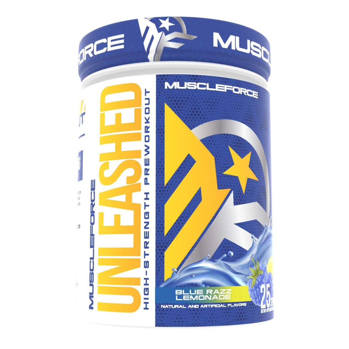 MuscleForce Defiant Unleashed Pre-Workout, Blue Razz Lemonade