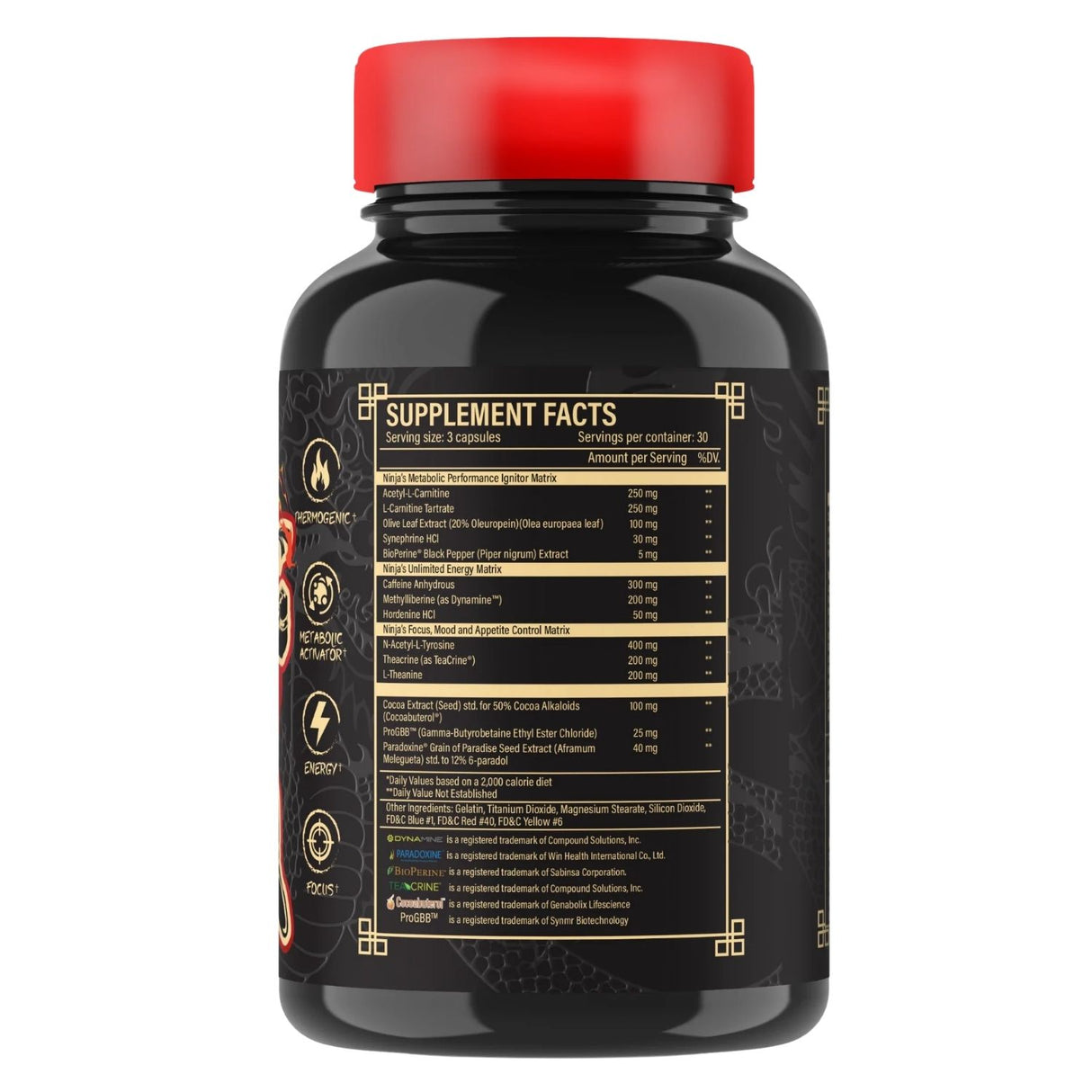 Ninja Burn Fat Burner - Supplement Facts