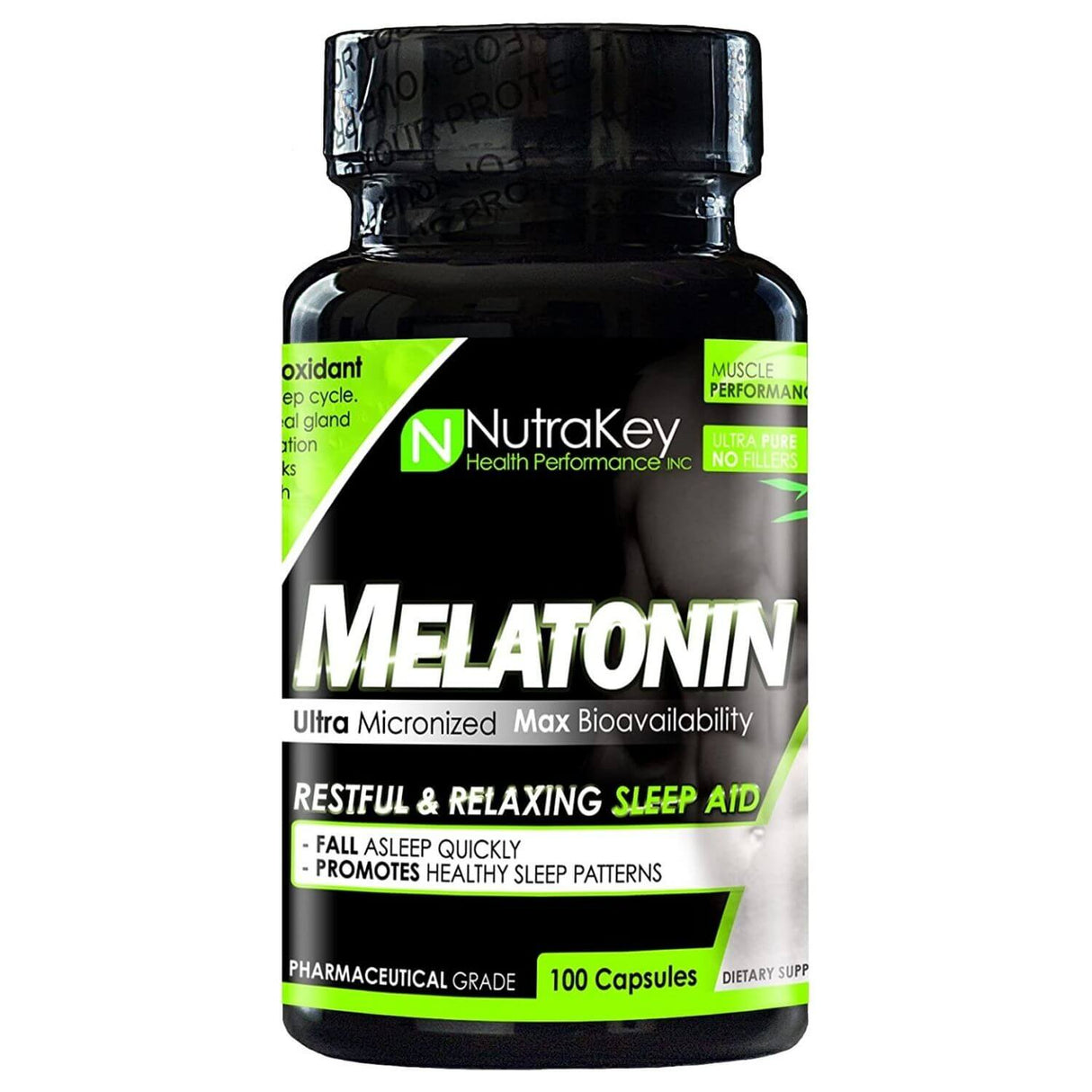 Melatonin Capsules - All Natural Sleep Aid by NutraKey