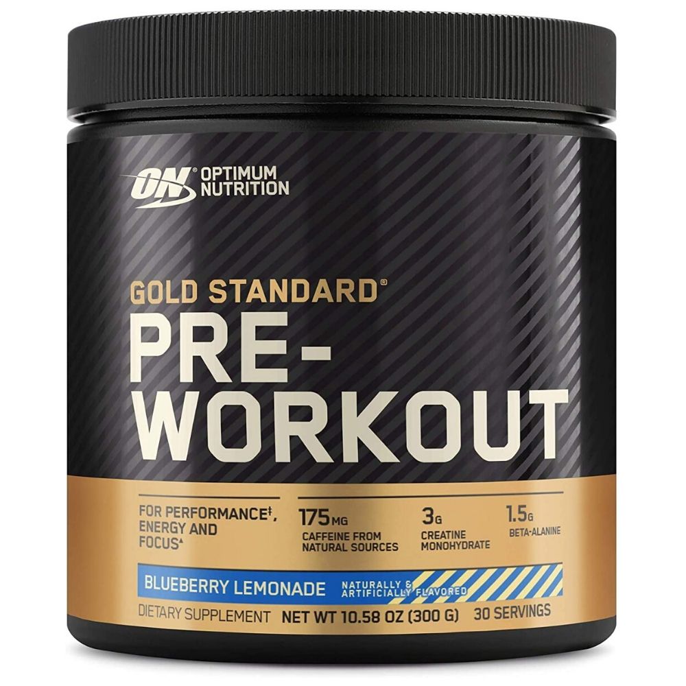 Optimum Nutrition Gold Standard Pre-Workout Blueberry Lemonade, 30 Servings